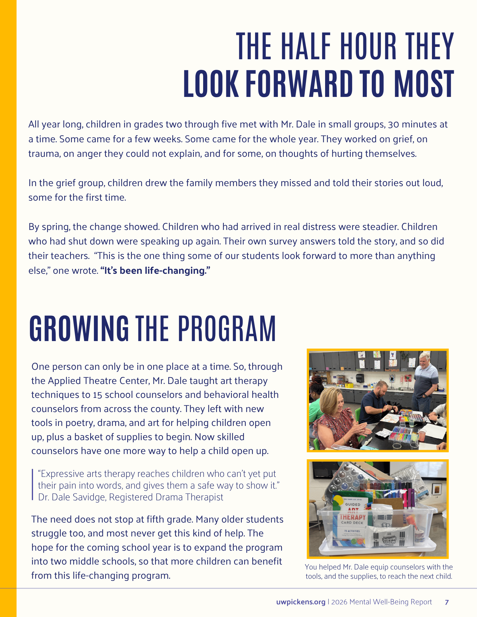 Mental Well-Being Impact Report page 7