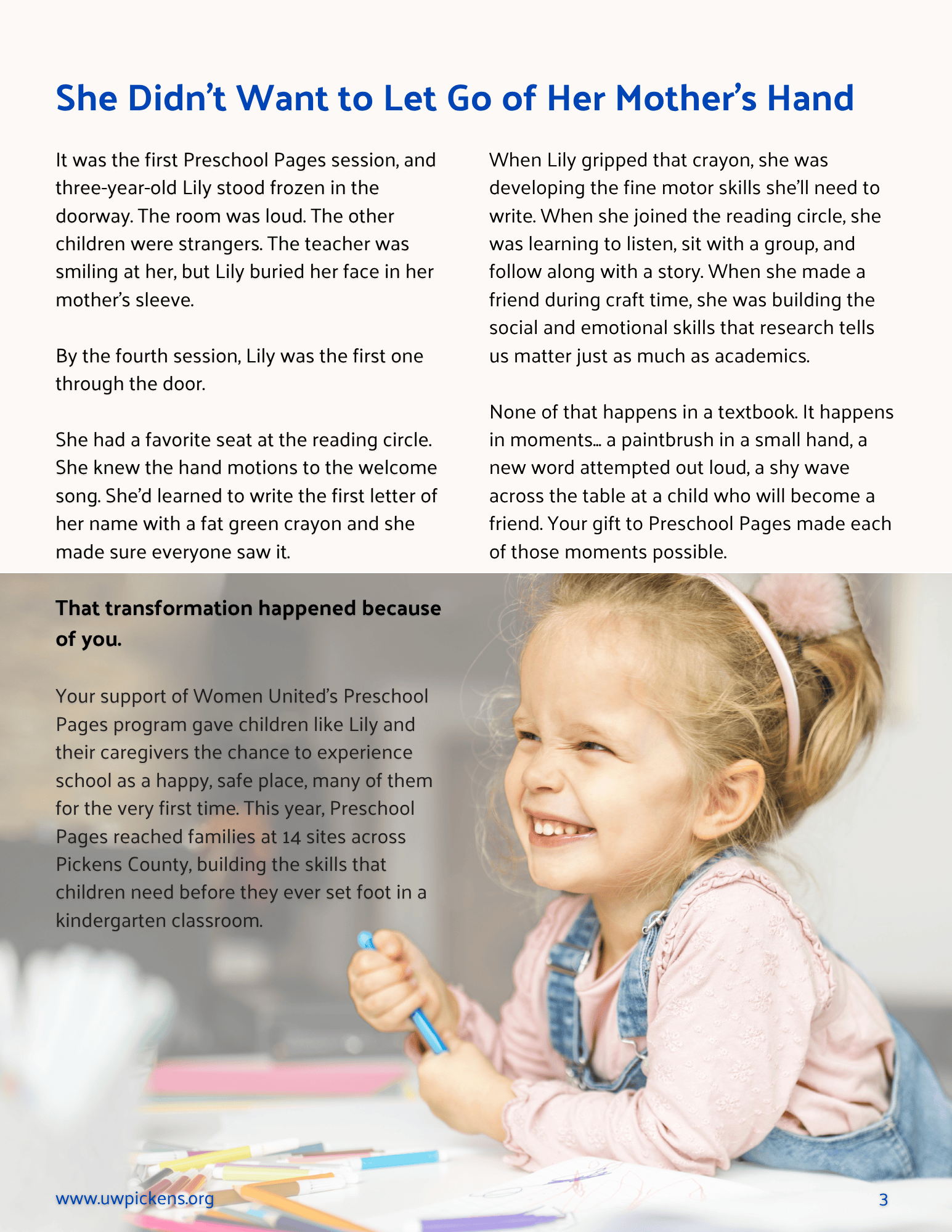 Preschool Pages report p3