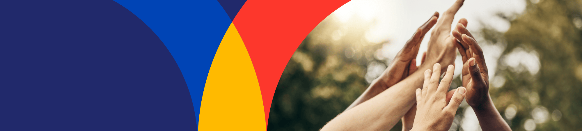 colorful arches and hands