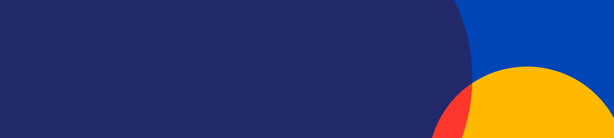 blue, yellow and red interlocking circles