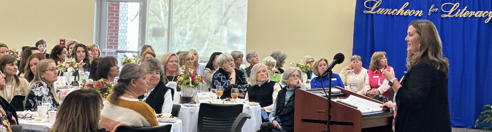 Keynote speaker Jessica Patterson at the Luncheon for Literacy 2023
