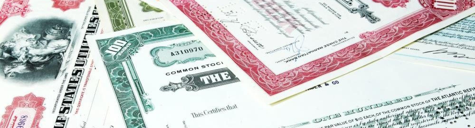 stock certificates