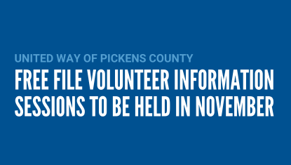 Free File Volunteer Information Sessions to be held in November