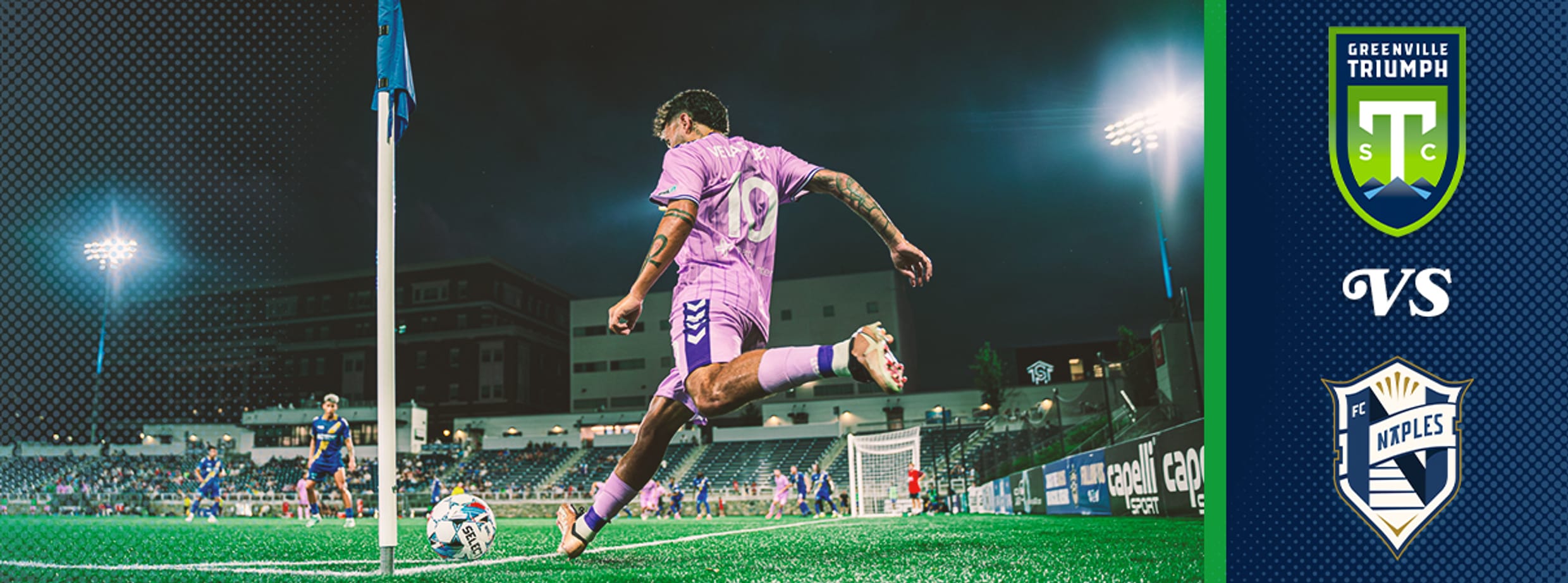 Greenville Triumph playing soccer match