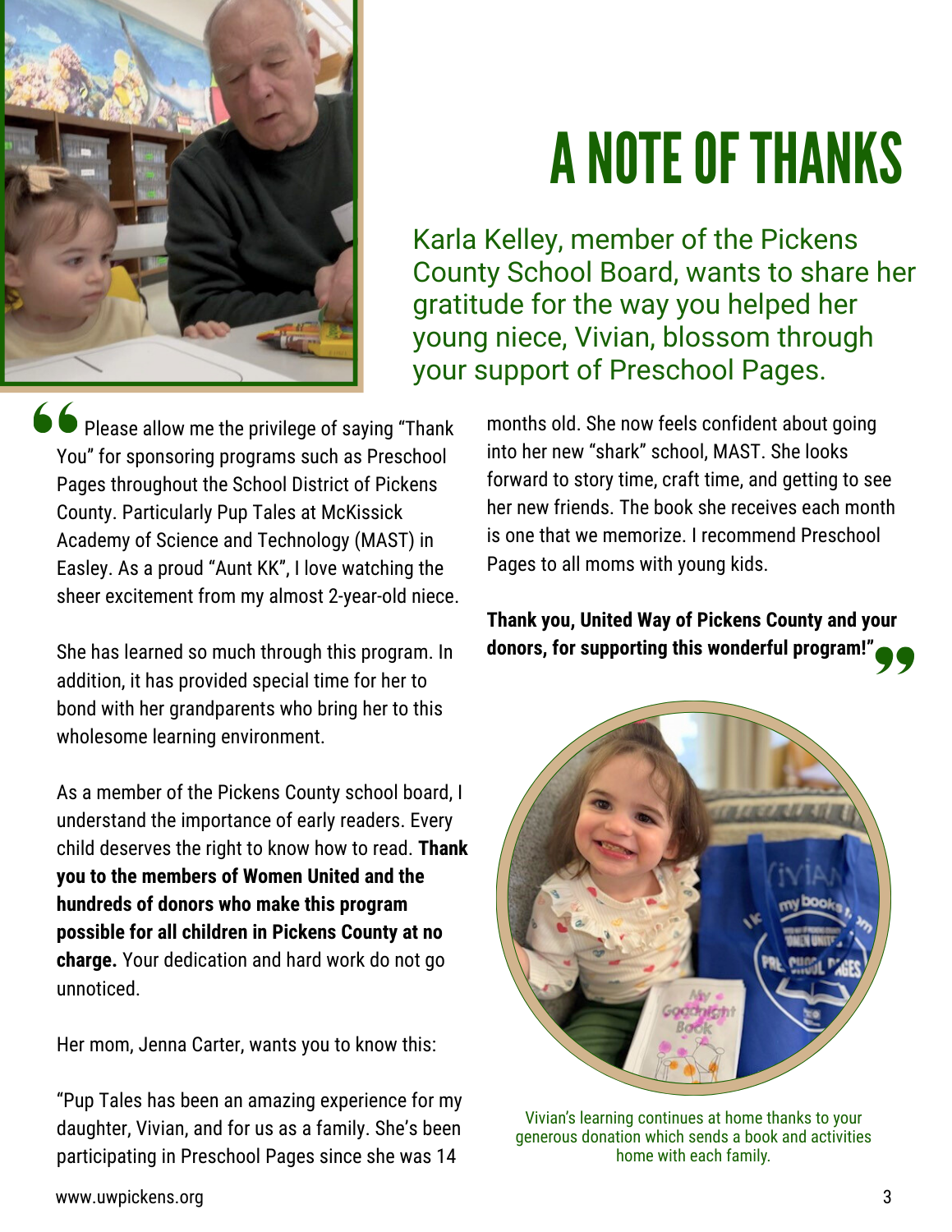 Preschool Pages 2025 report page 3