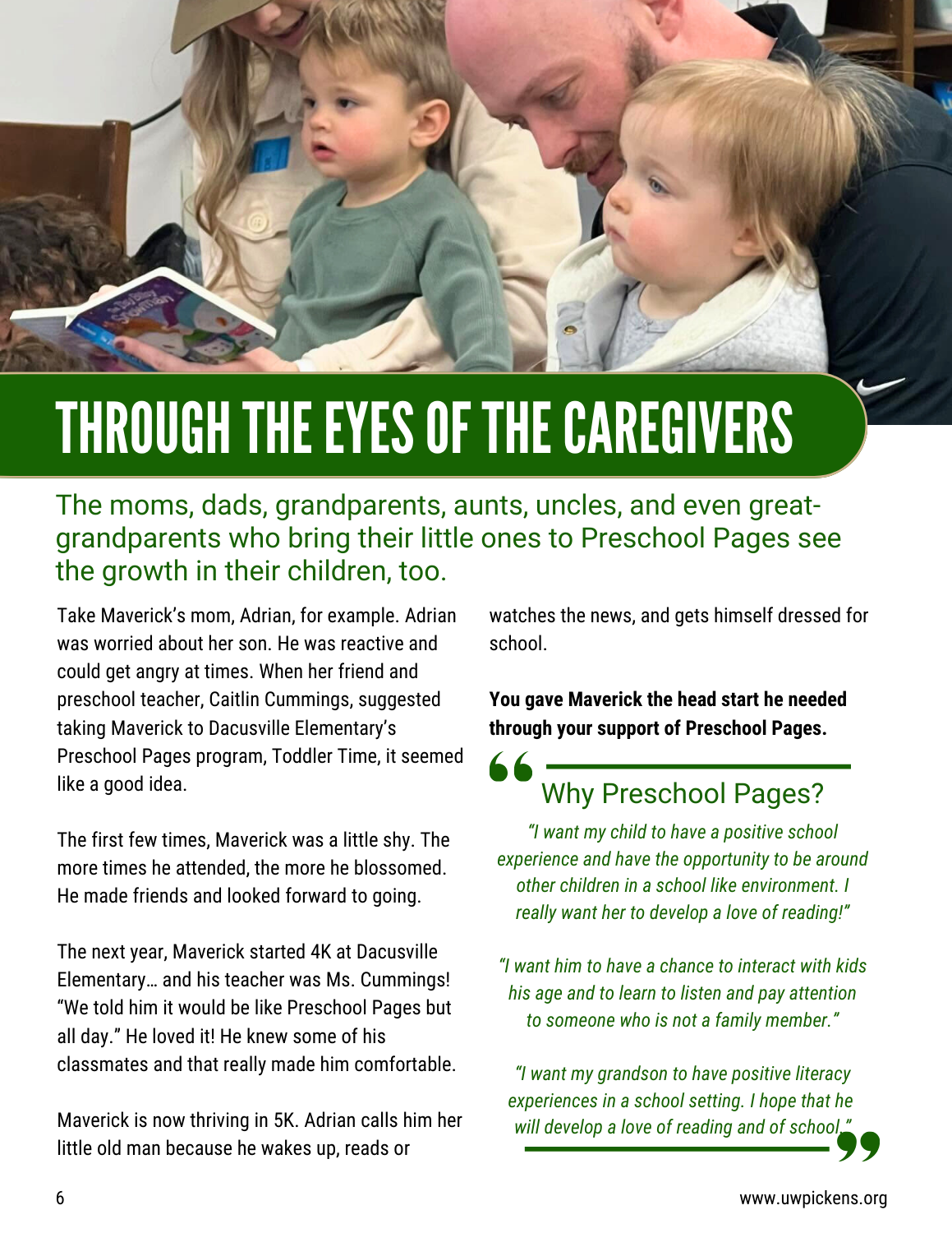 Preschool Pages 2025 report page 6