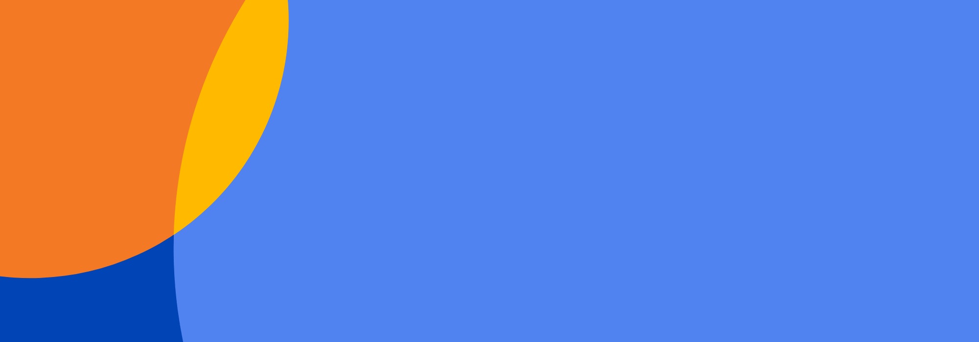 Blue and yellow overlapping circles