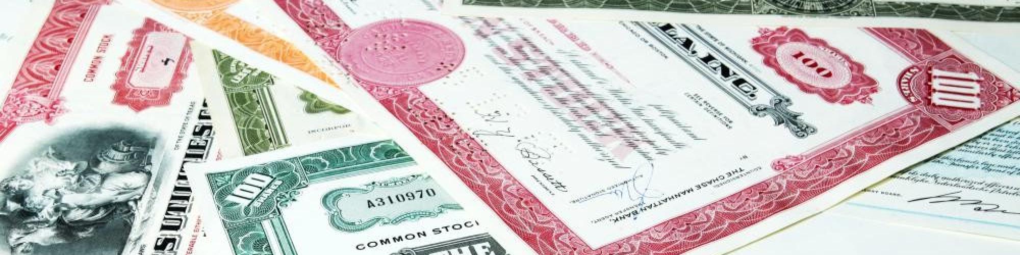 stock certificates