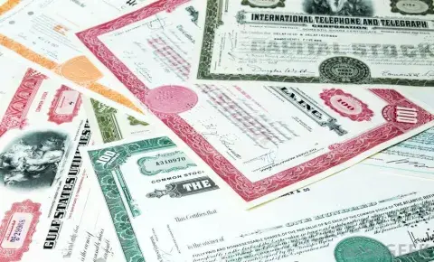 Stock Certificates spread out